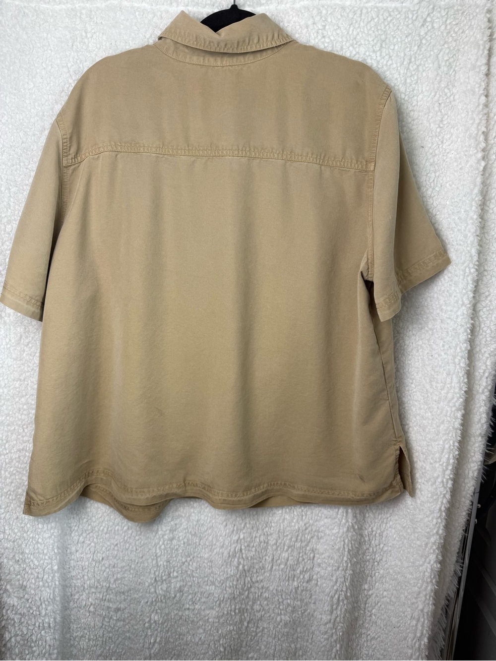 VTG AKS Amy K Su Sport Casual Short-Sleeve Button-Up Shirt Khaki Sz 2XL - Picture 3 of 7